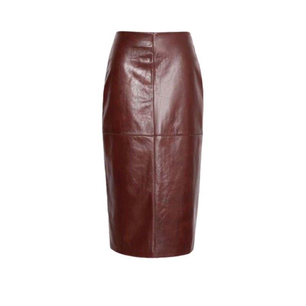 Sportmax Women `Lappole` Leather Skirt